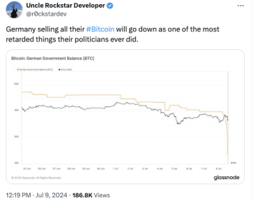 Germany selling all thier Bitcoin will go down as one of the most retarded things their politicians ever did - Twitter