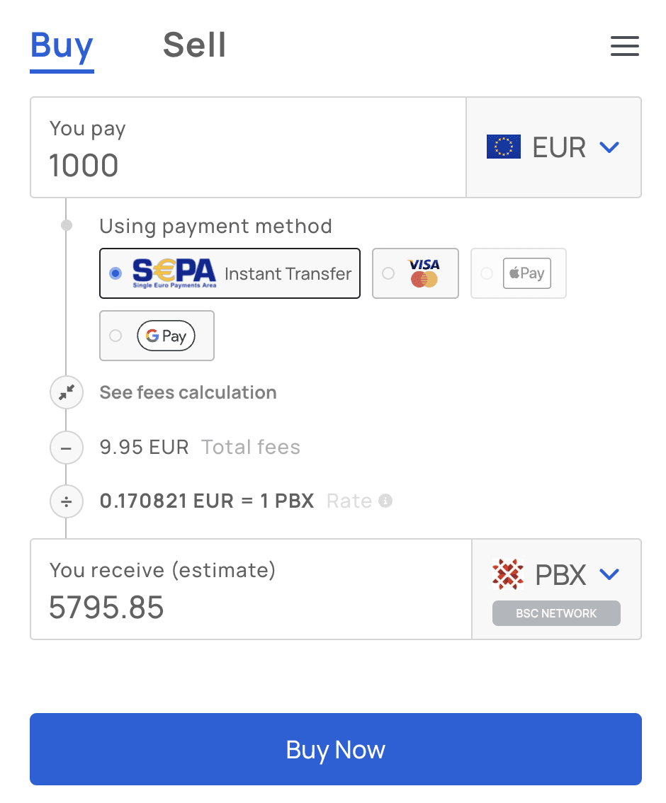 Transak step by step: A guide to buying PBX | Probinex